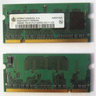 Модуль памяти для ноутбуков 256MB DDR2 SODIMM PC3200 (Коломна)